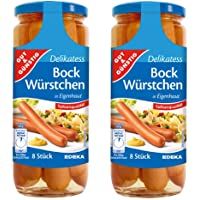 Los mejores  - 2 botes Salchichas frankfurt Gigantes (20cm aprox) tarro 1000gr (720g escurrido) 2x1000gr Bock Würstchen